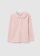 Girl's pink regular fit pure cotton polo_0