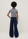 Jeans in puro cotone denim blu da ragazza wide leg_1