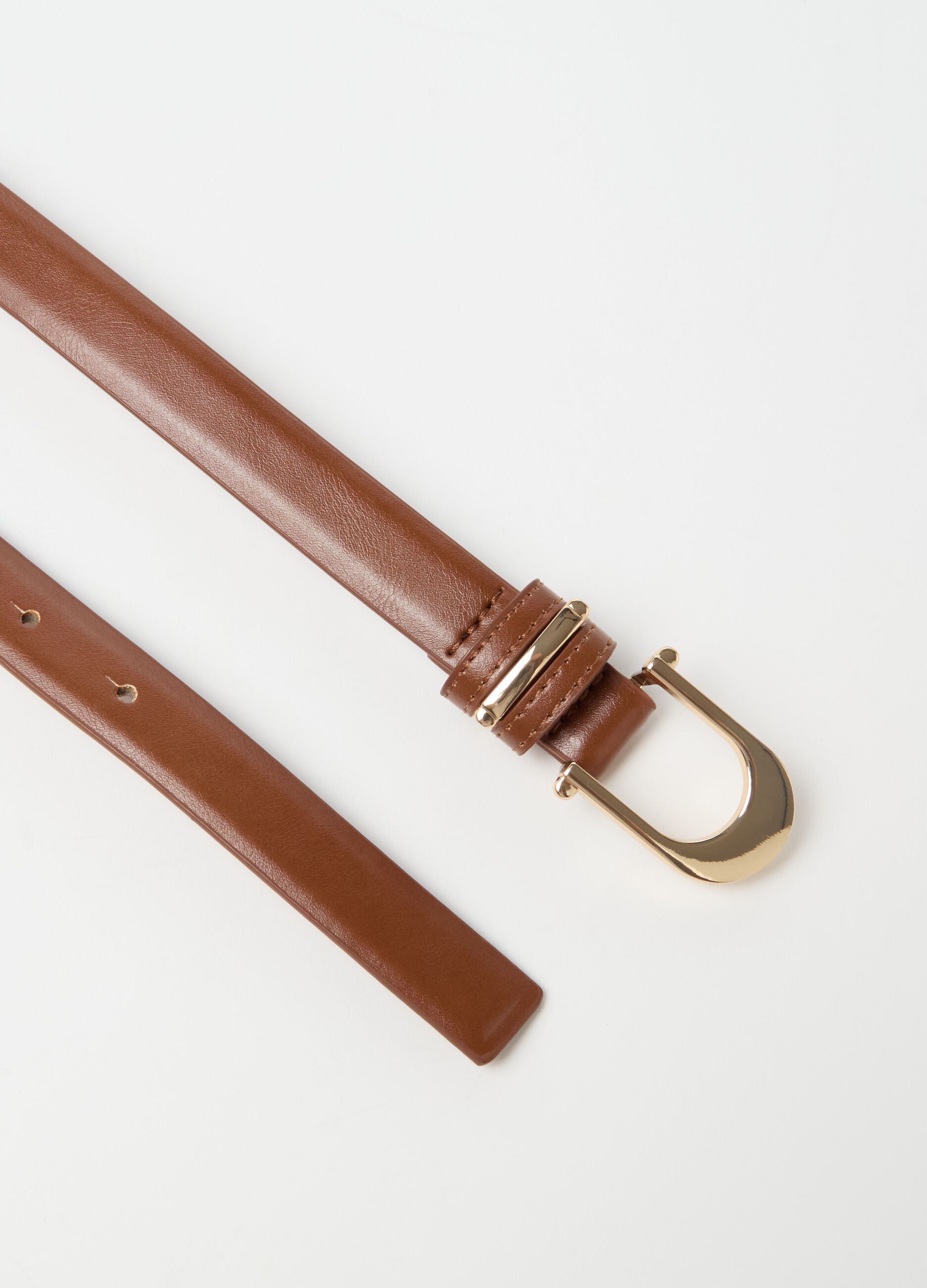Belt with buckle and metal detail