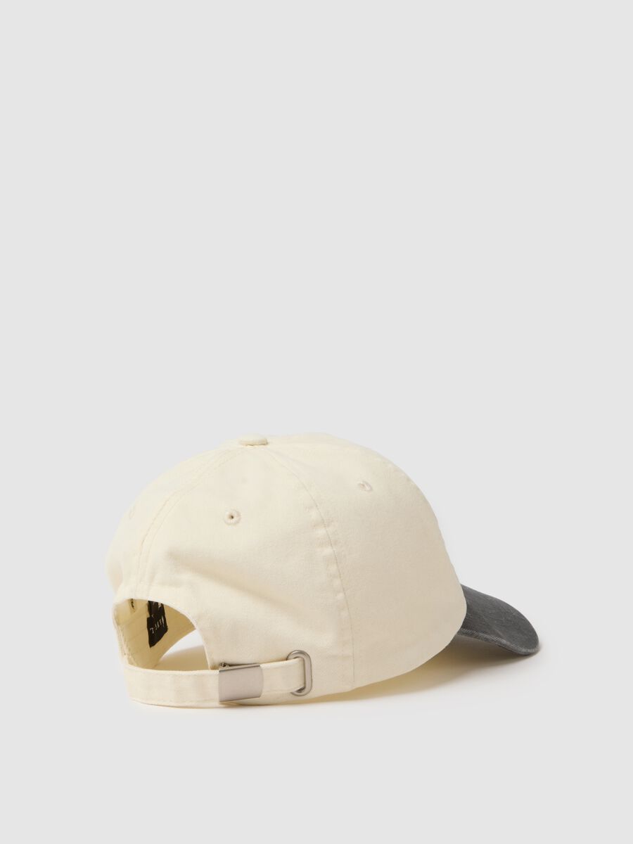 Multicoloured pure cotton baseball cap with embroidered text_1