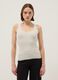 White viscose blend fitted tank top_1