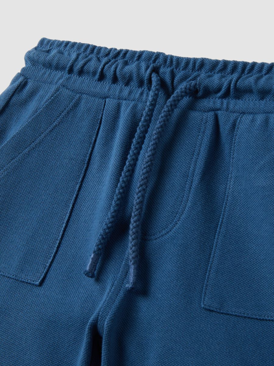 Pure Cotton Blue Shorts for Boys Regular Fit_2