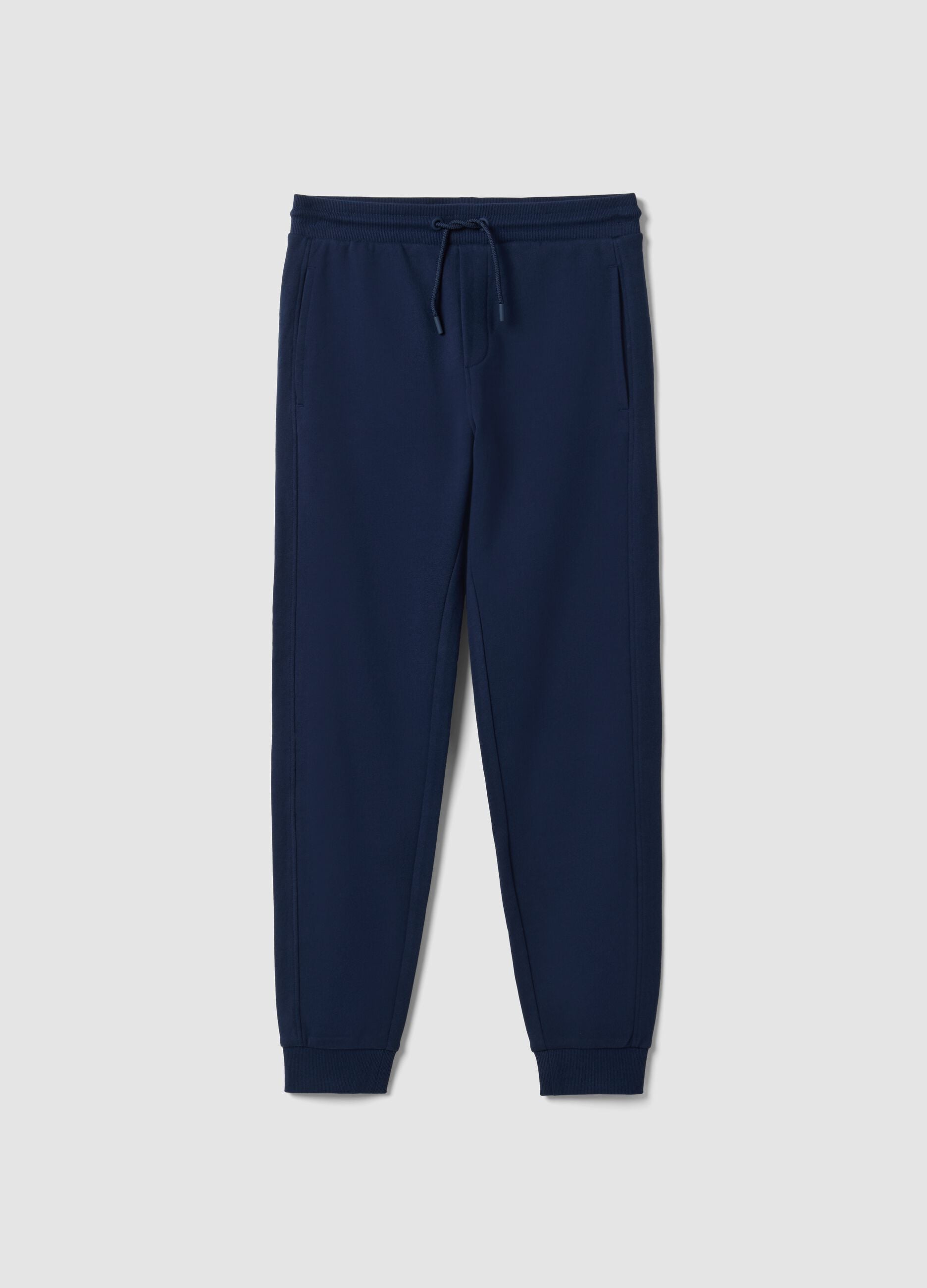 Blue organic cotton jogger trousers