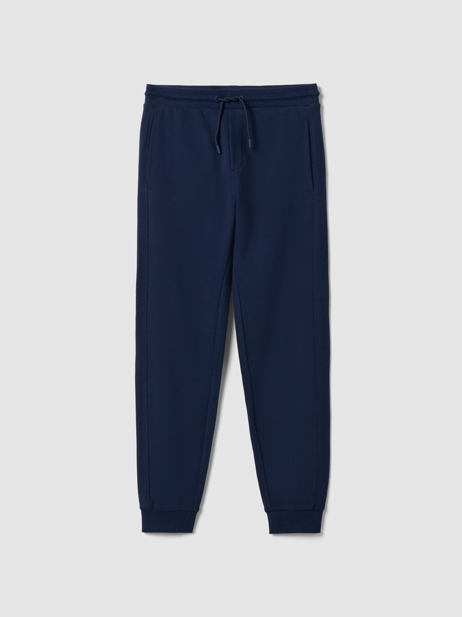 Blue organic cotton jogger trousers_0