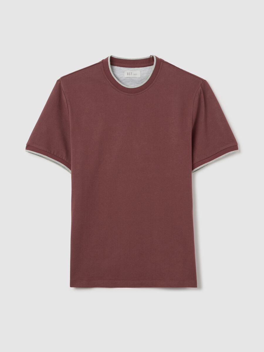 Brown fitted T-shirt in cotton_4