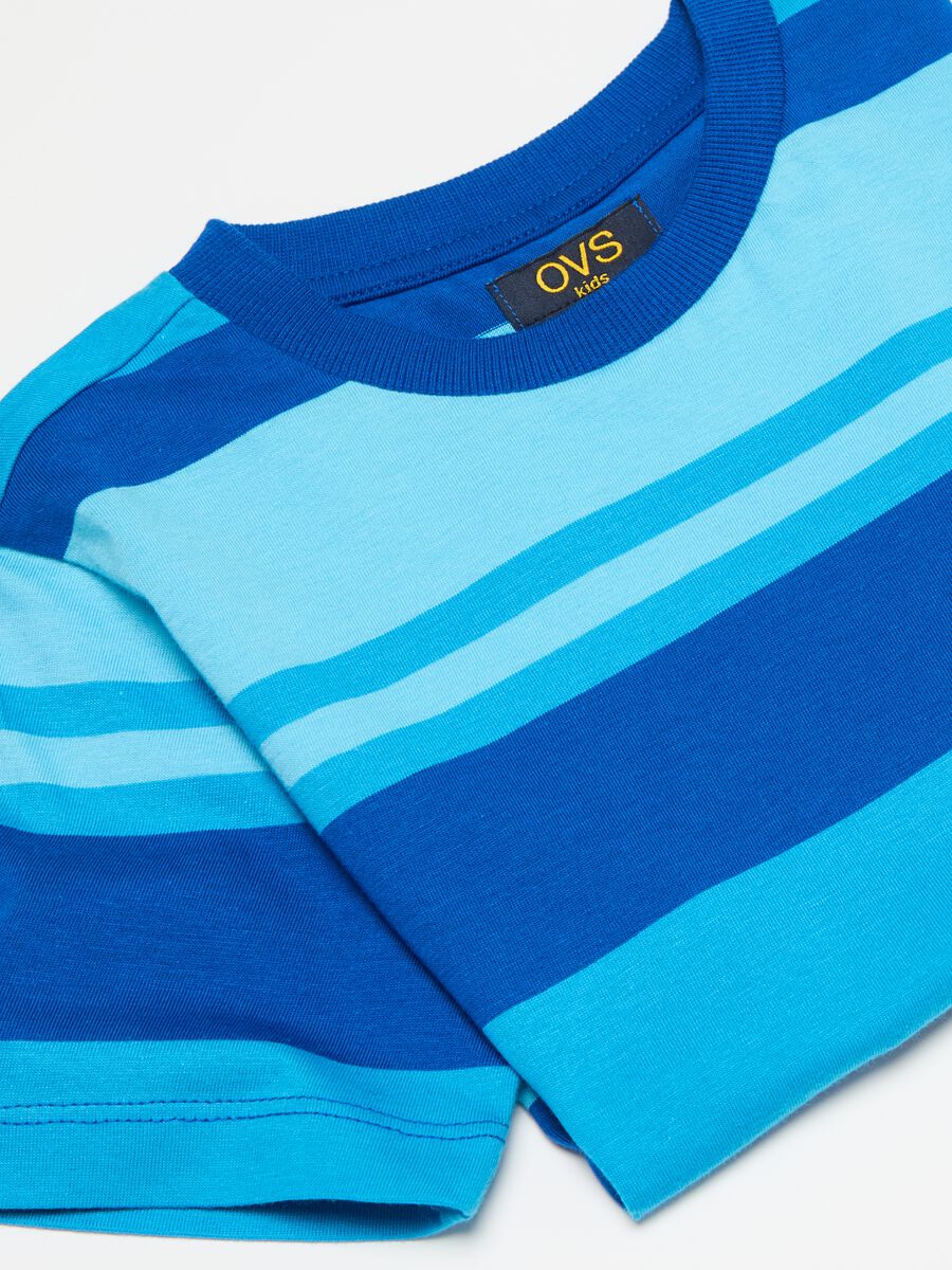 Cotton T-shirt with striped pattern_2