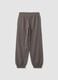 Grey pure cotton oversized joggers for boys_5