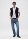 Blue knit waistcoat regular fit_0