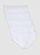 Pack of five white briefs in stretch organic cotton_4