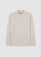 Beige fleece regular fit sweatshirt_0