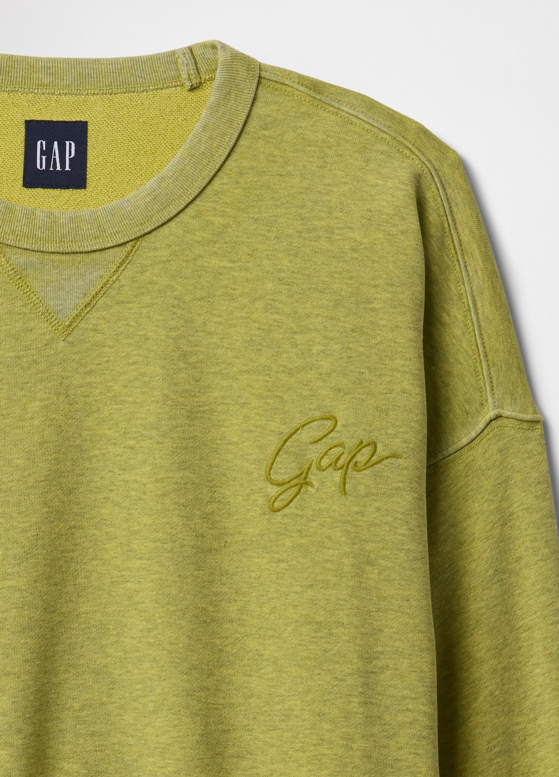 Green Sweatshirt with Embroidered Logo