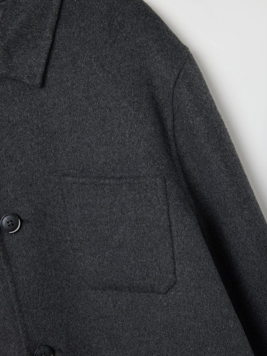 Blazer grigio con bottoni regular fit_1