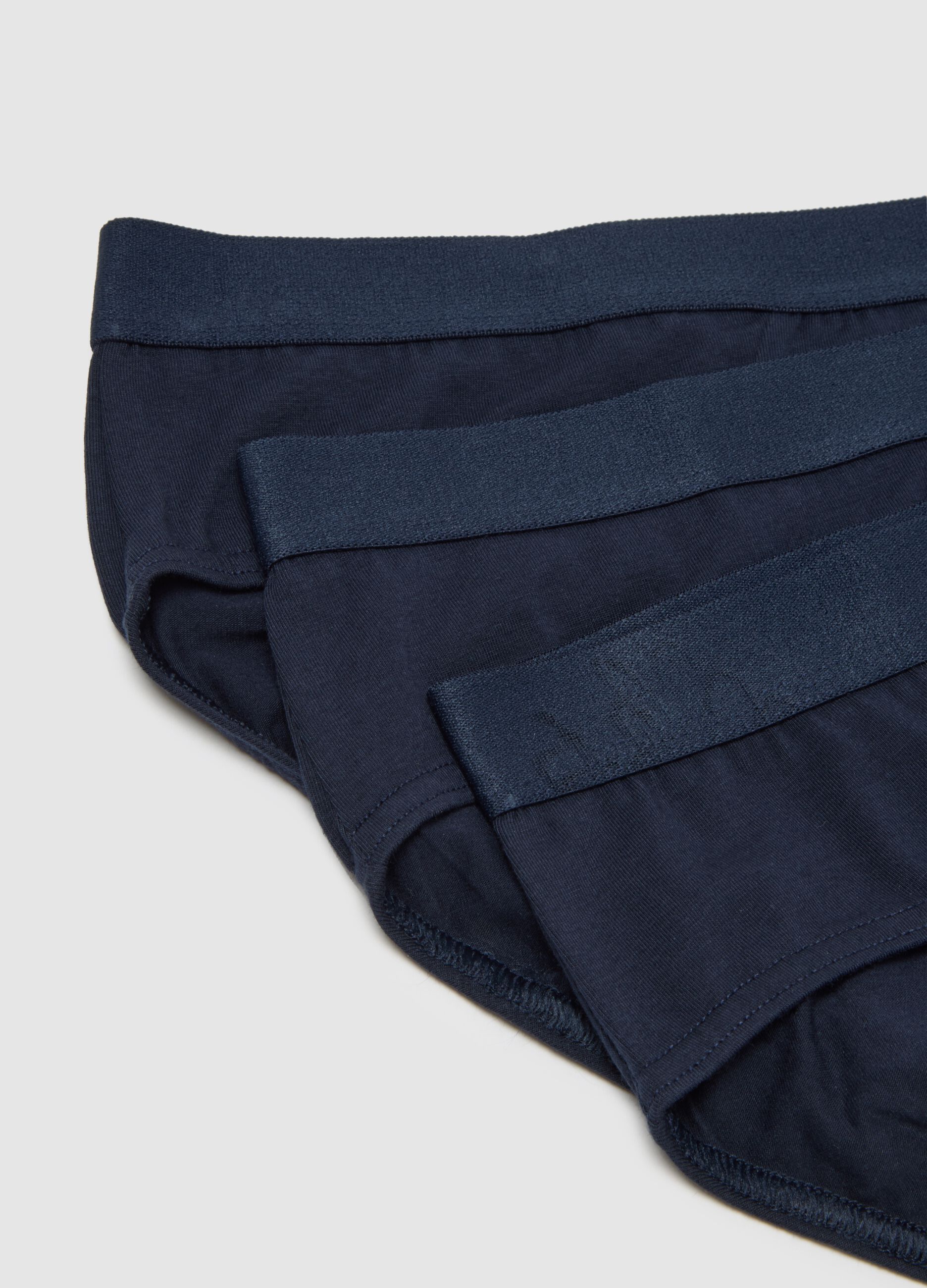 Tripack Slip in cotone blu in cotone bio