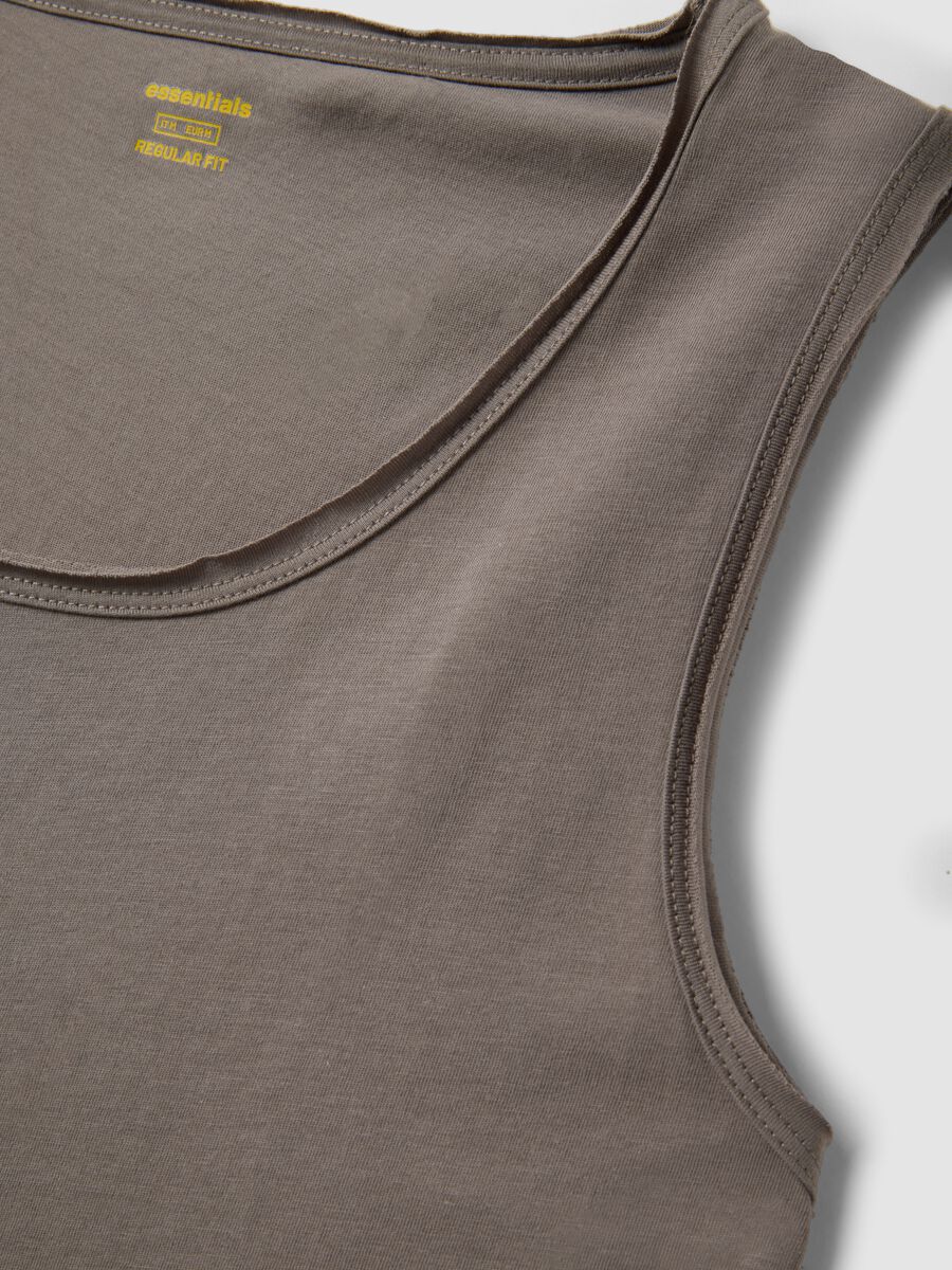 Canotta grigia in puro cotone_5
