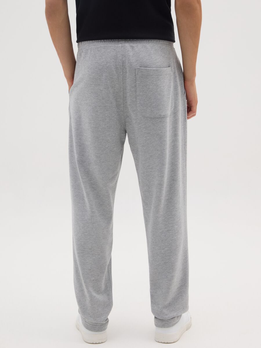 Grey pure cotton trousers with oversized fit_2