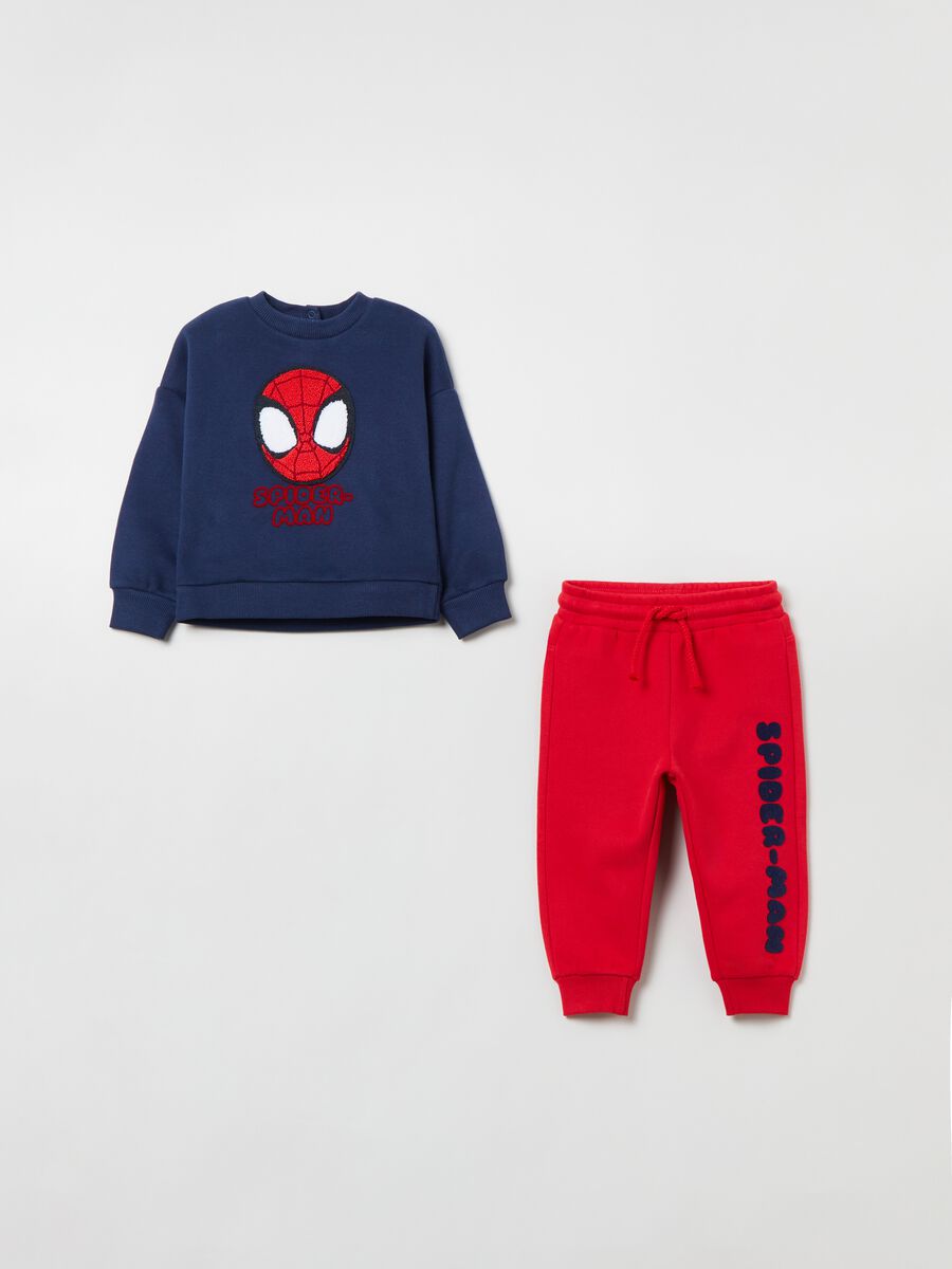 Jogging set in felpa con patch Spider-Man_0