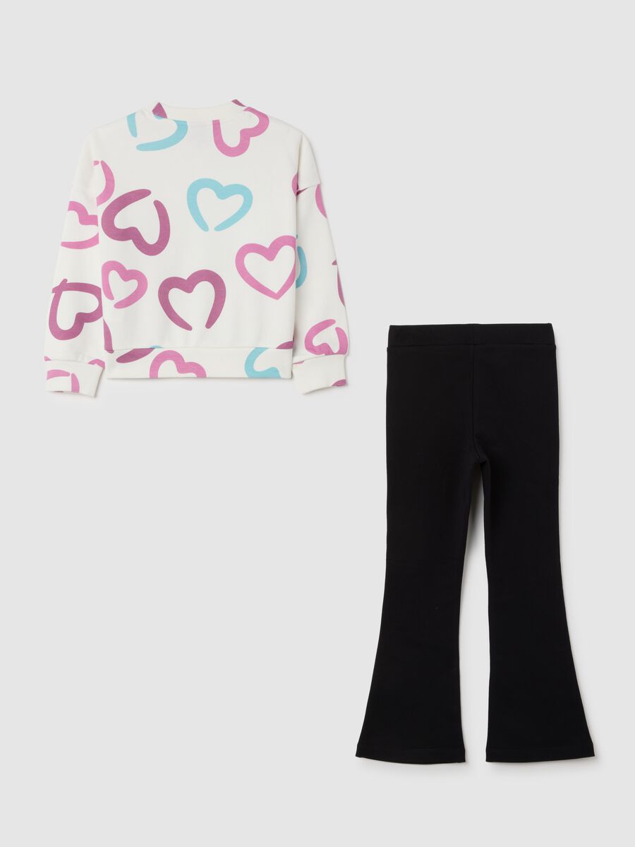 Completo da bambina in misto cotone multicolor regular fit_1