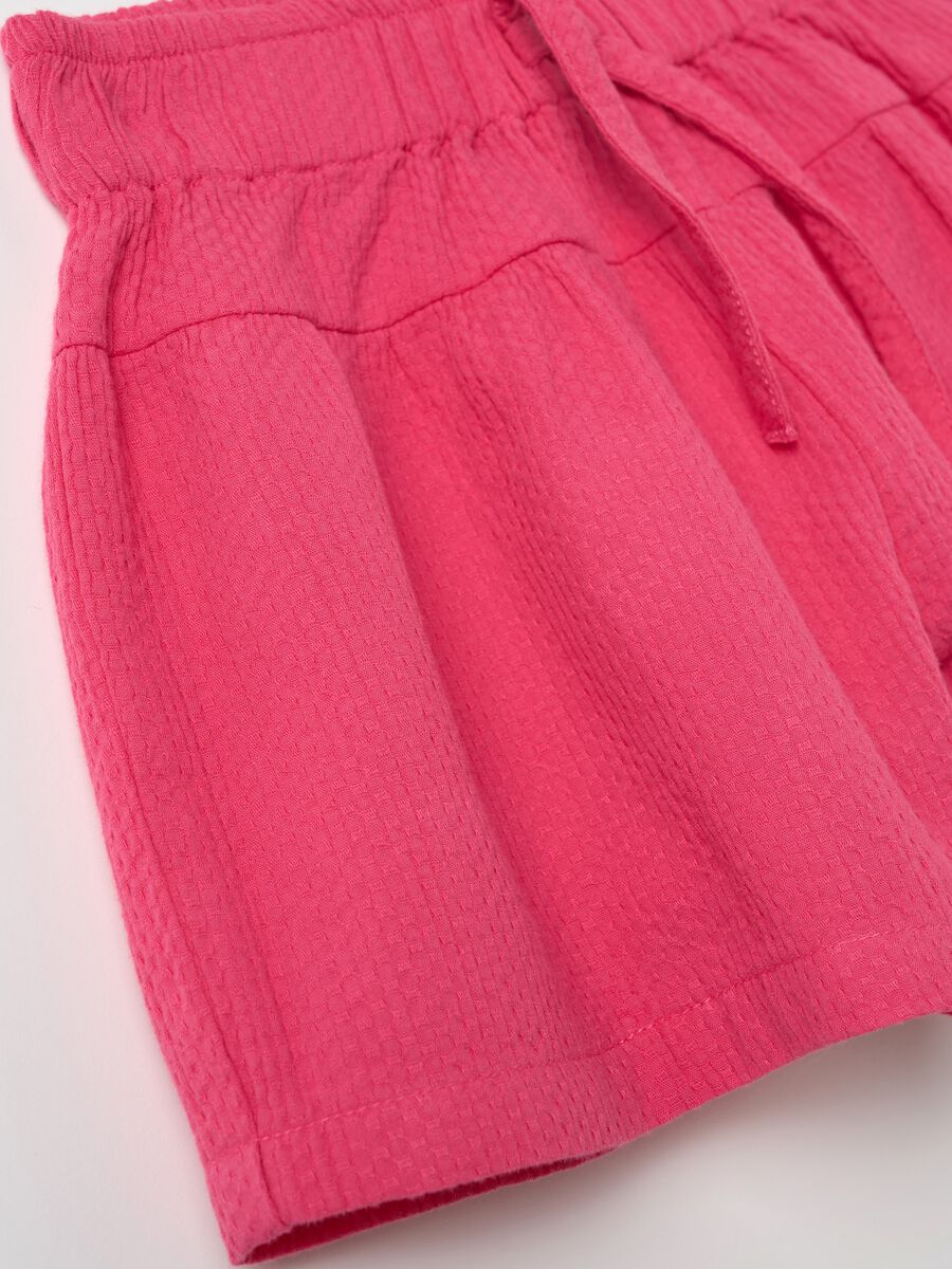 Baby girl shorts in pure pink cotton regular fit_3