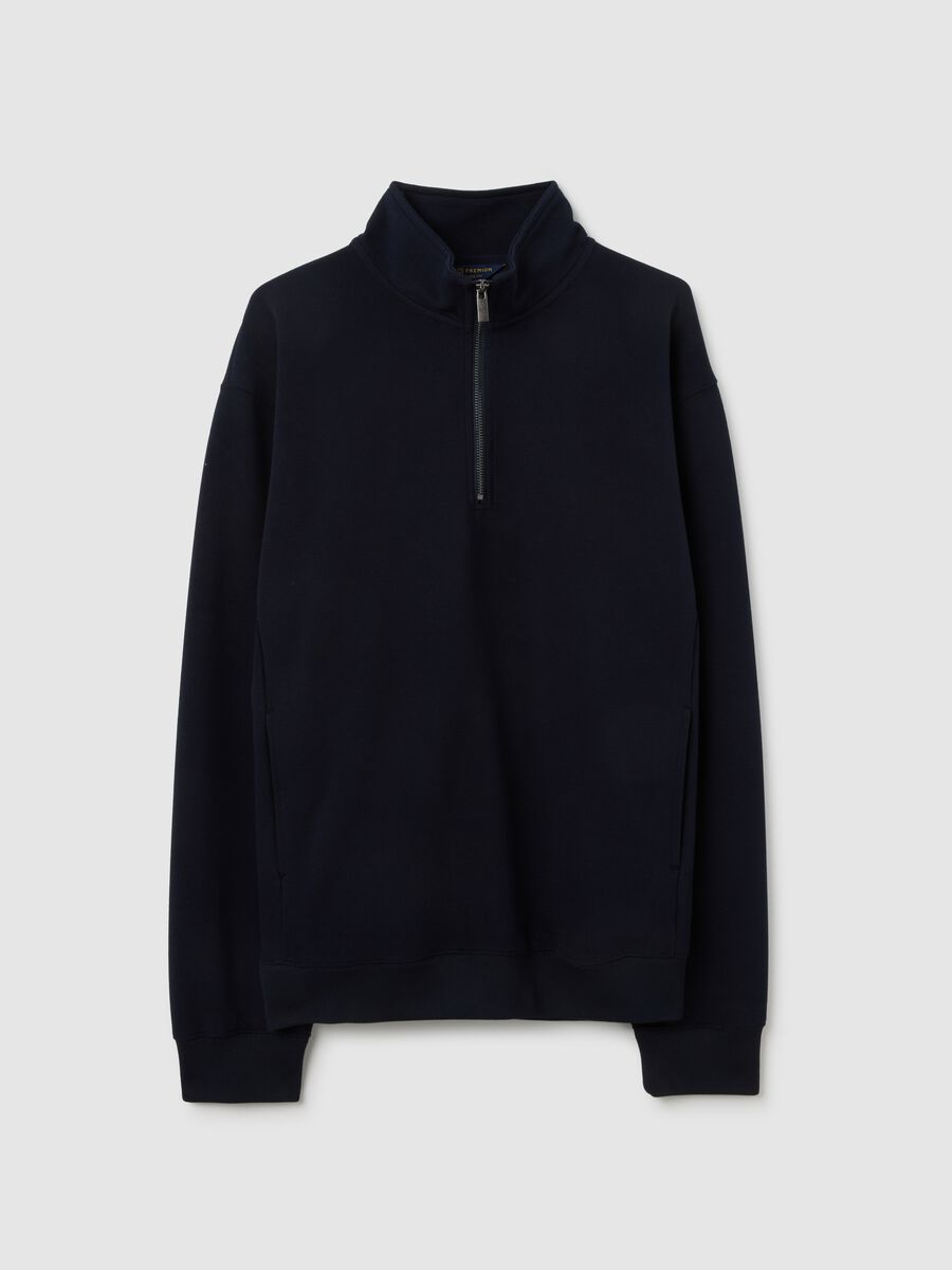 Blue Half-Zip Sweatshirt_4
