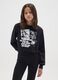 Black Cotton Sweatshirt for Girls_1