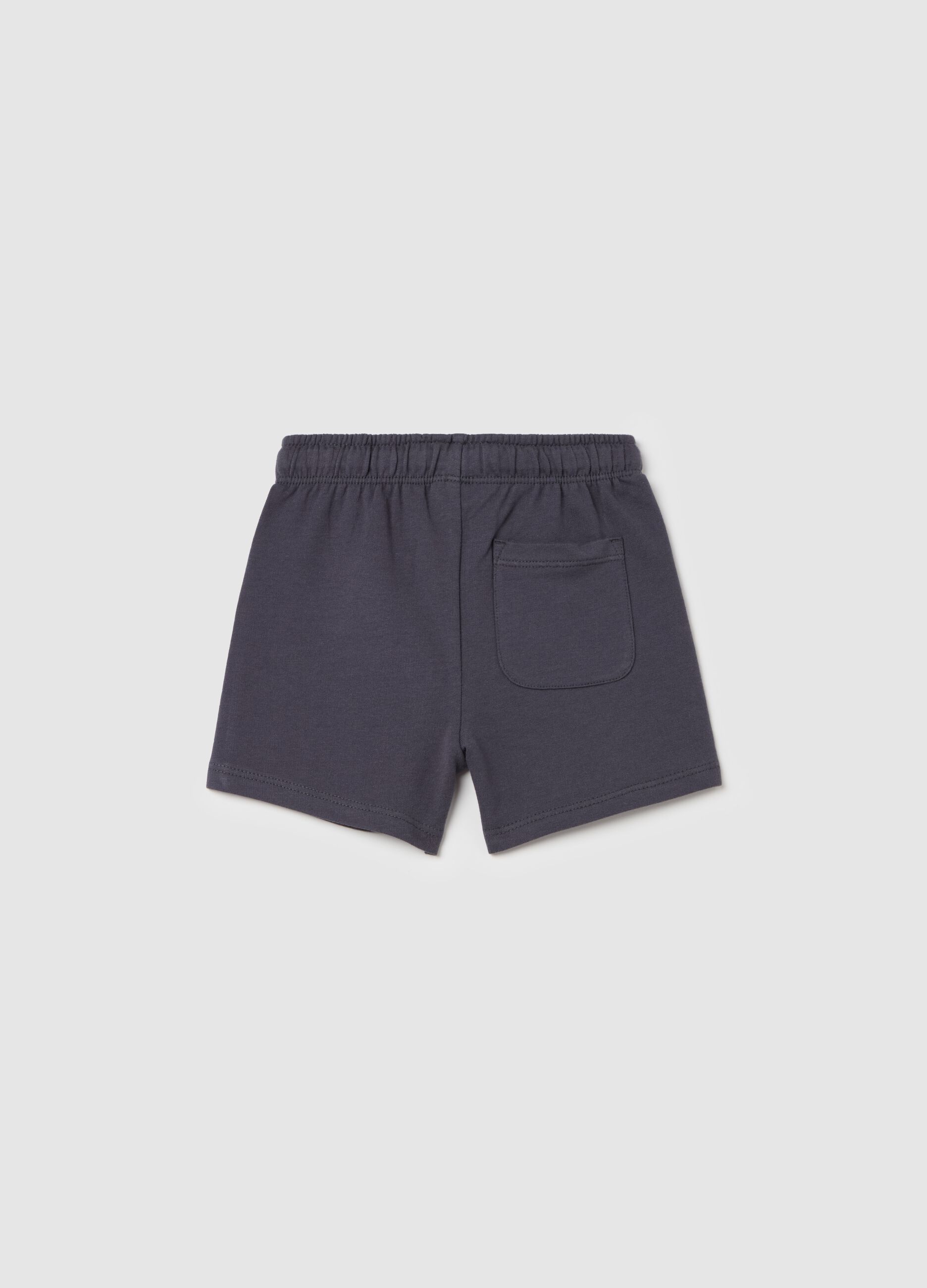 Cotton Bermuda shorts with drawstring