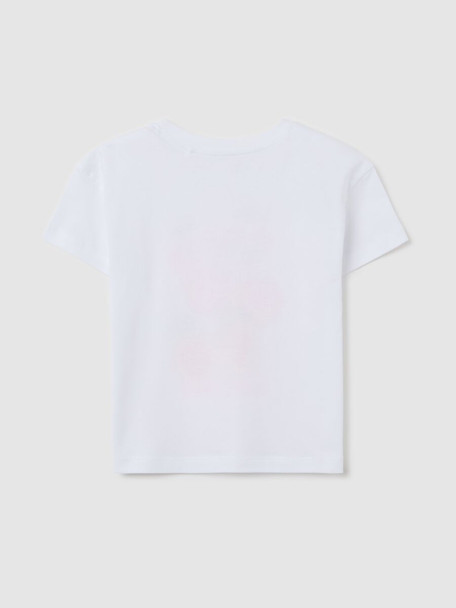 White cotton T-shirt with print_1