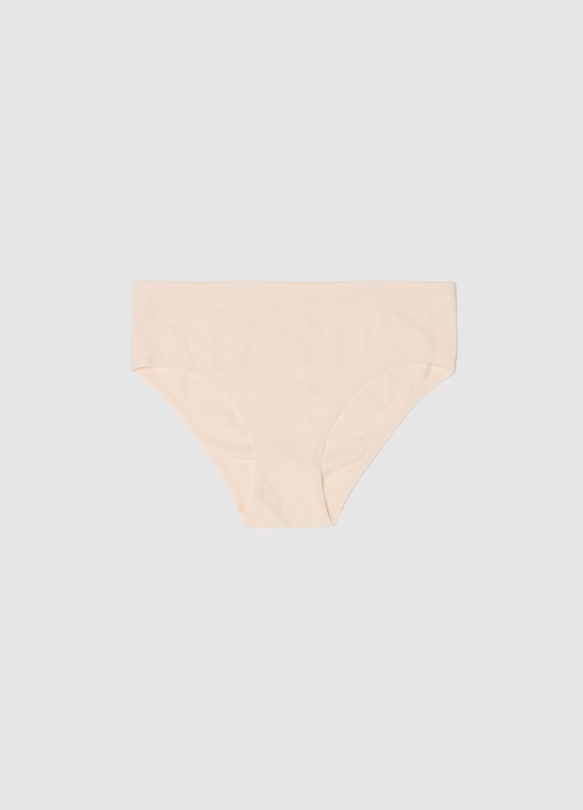 Pointelle briefs in microfibre