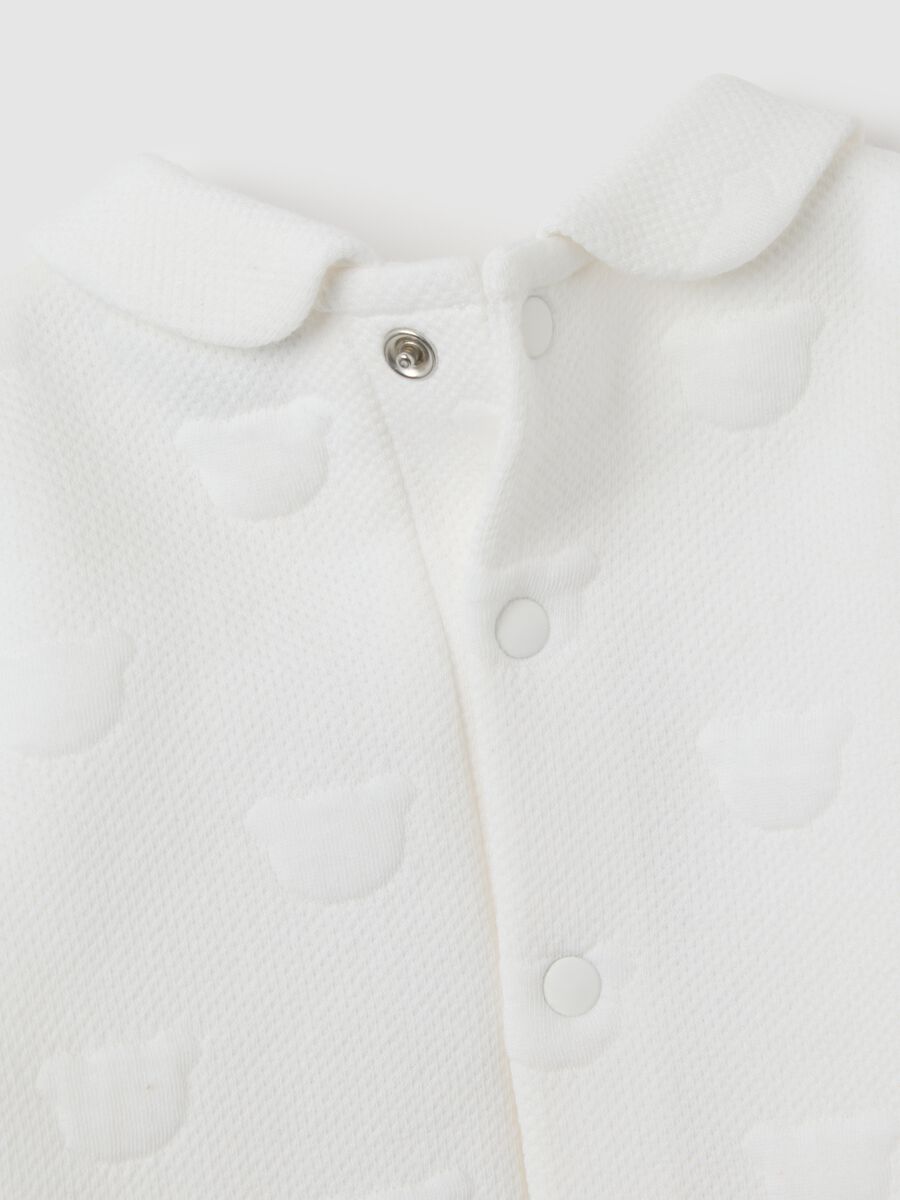 White newborn cotton blend sleepsuit_3
