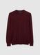 Maglione in pura lana merino rosso regular fit con girocollo_4