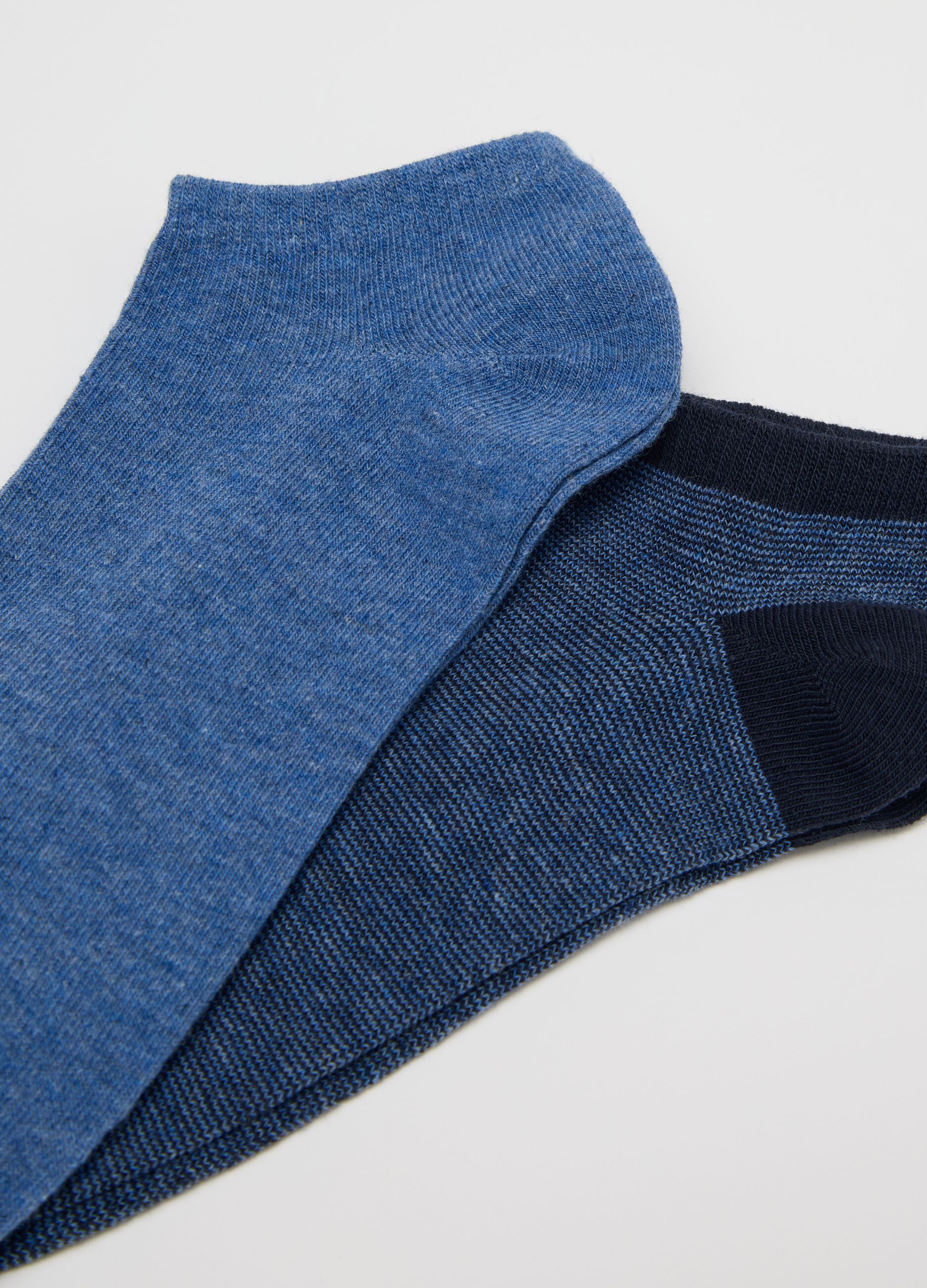 Five-pair pack blue stretch shoe liners