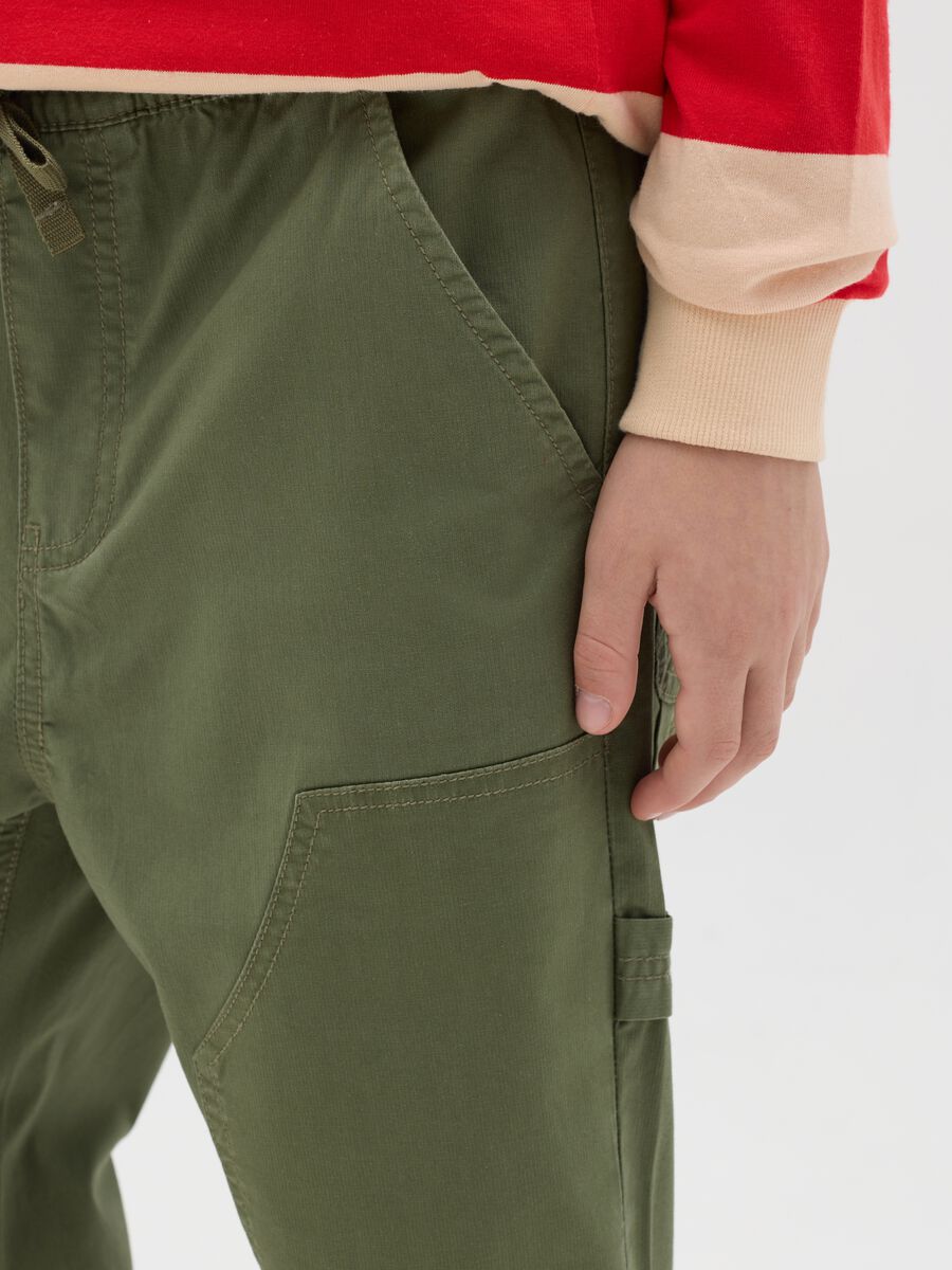 Worker joggers in stretch cotton_2