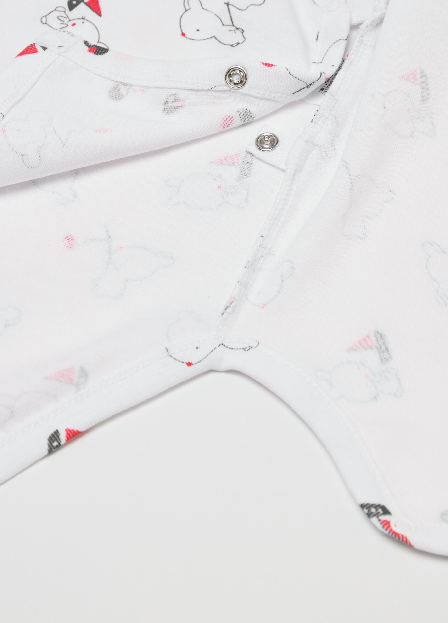Two-pack organic cotton bodysuits with print