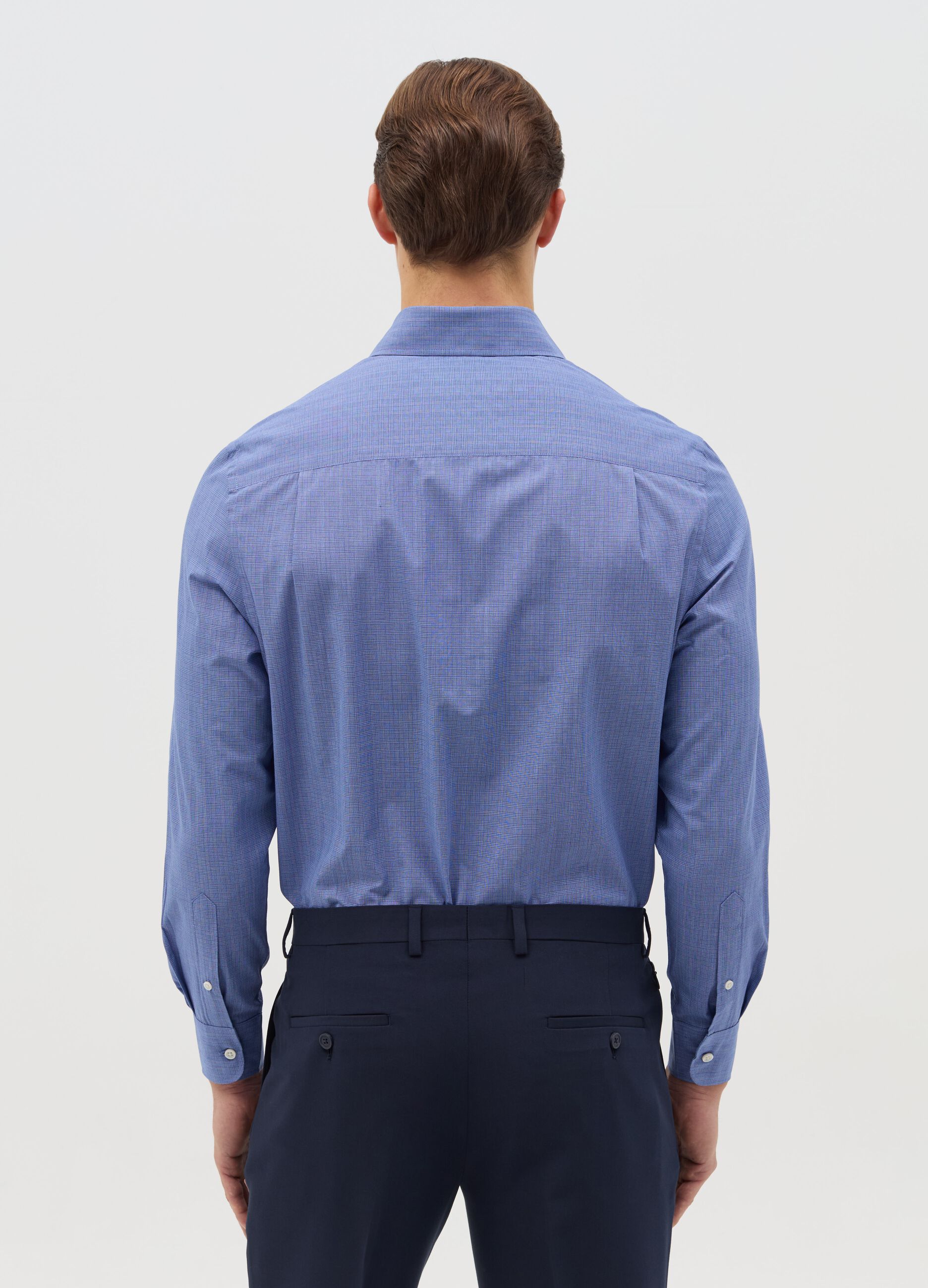 Regular-fit easy-iron shirt with micro pattern