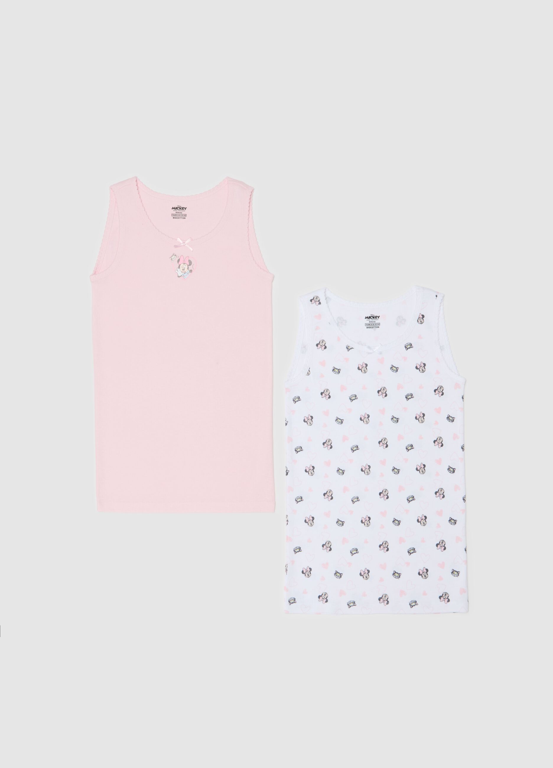 Bipack canotte in cotone bio stampa Minnie