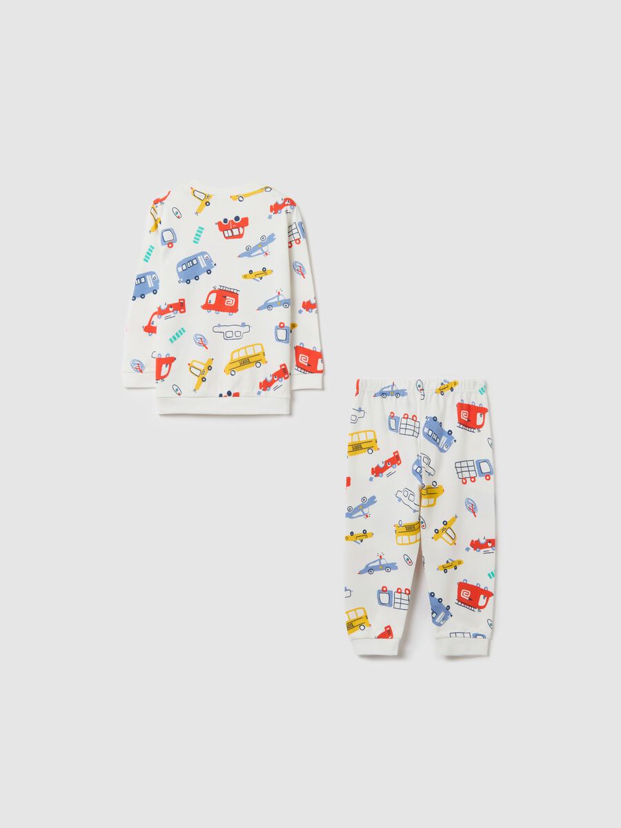 Cotton pyjamas with transportation print_1