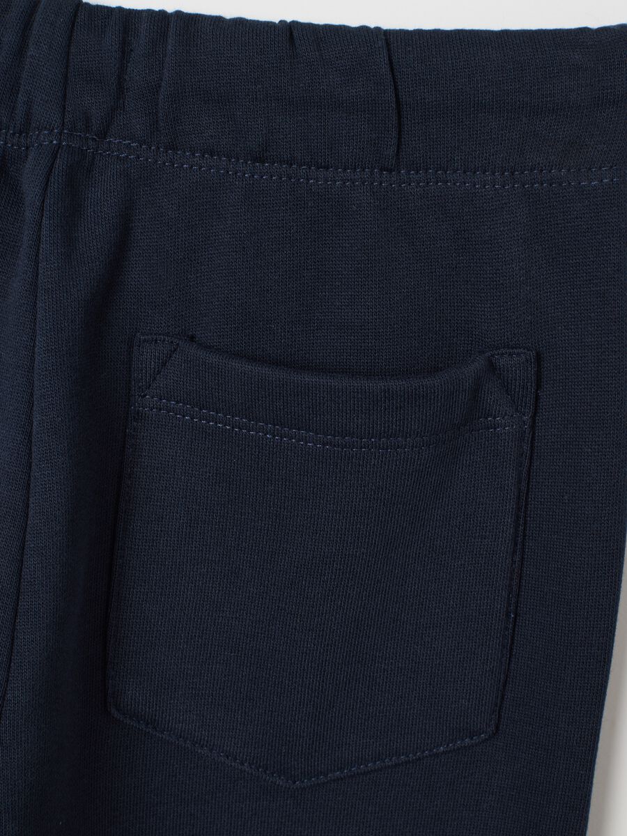 Children's blue pure cotton trousers regular fit_3