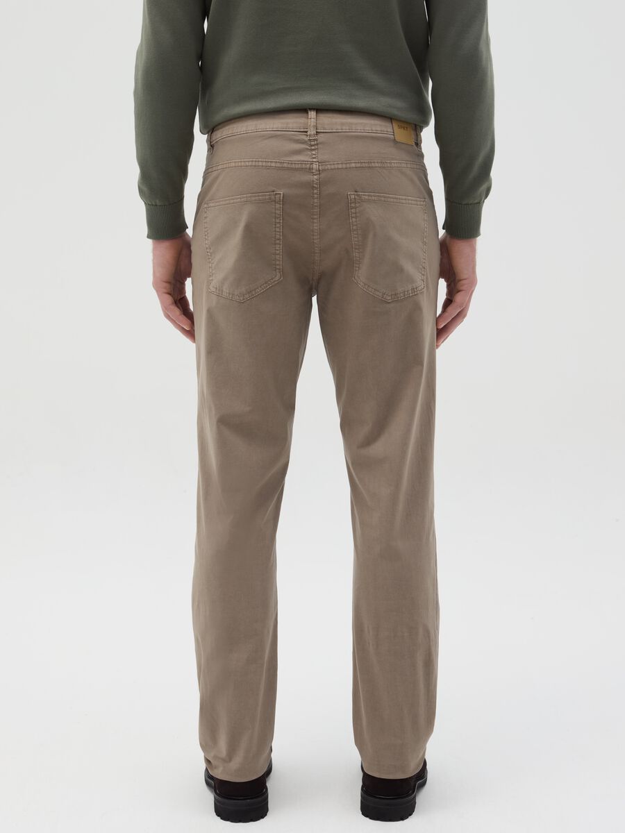Slim-fit trousers in cotton poplin_3