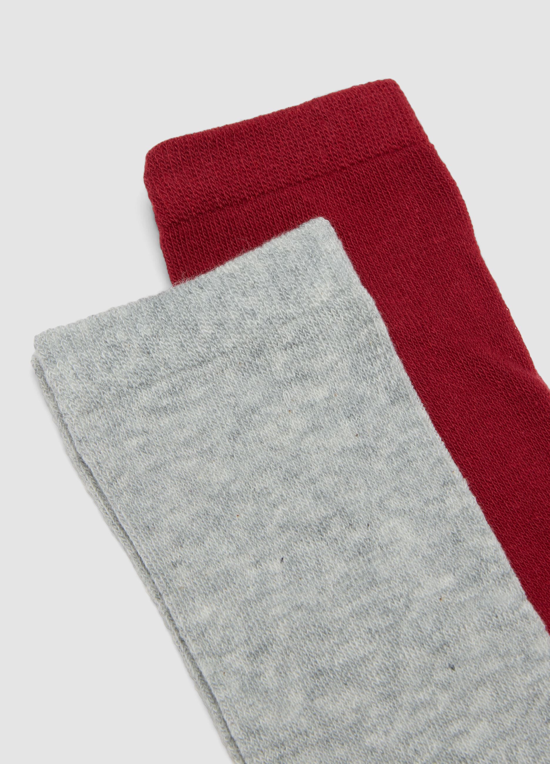 3-pack of multicolour long socks in organic stretch cotton