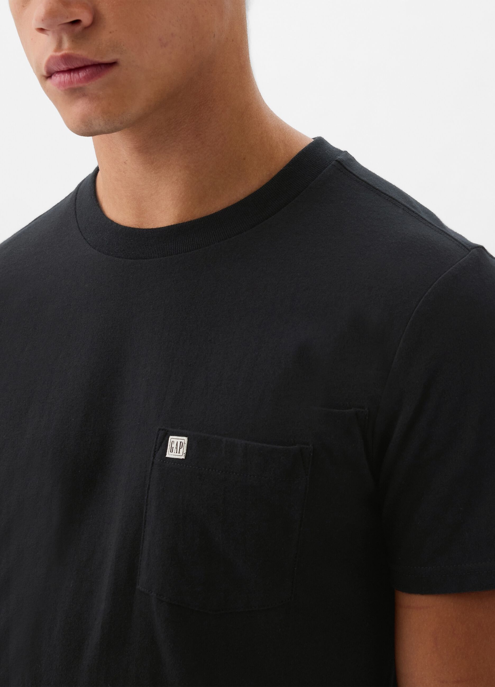 Cotton T-shirt with pocket