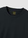 T-shirt nera a maniche lunghe in puro cotone organico con girocollo_1