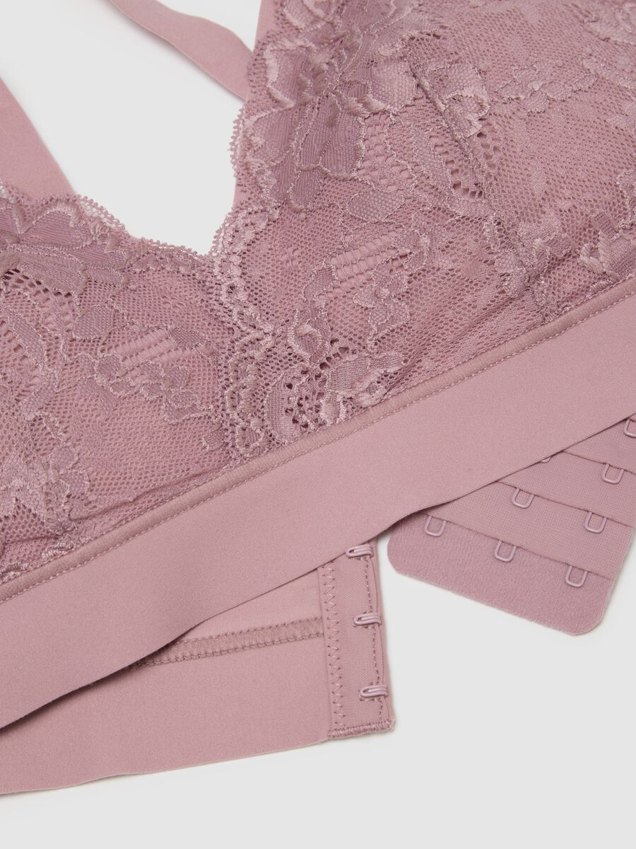 Pink Lace Bra with Removable Padding_5