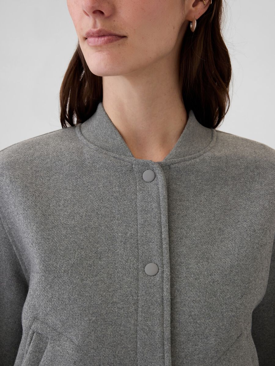 Bomber jacket in mélange wool blend_3