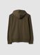 Brown cotton-blend hoodie sweatshirt with crew neck_2