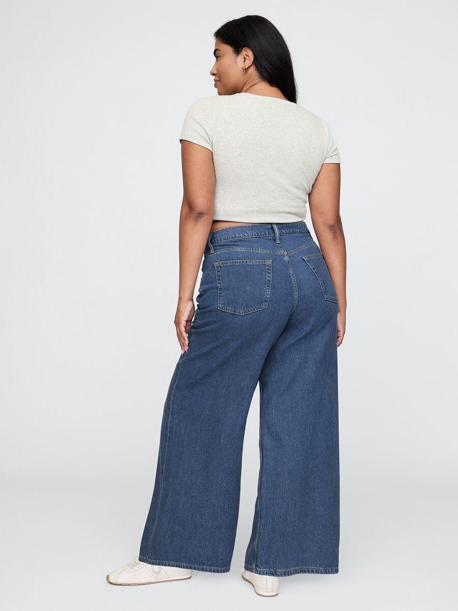 Wide Leg Denim Jeans Gap_5