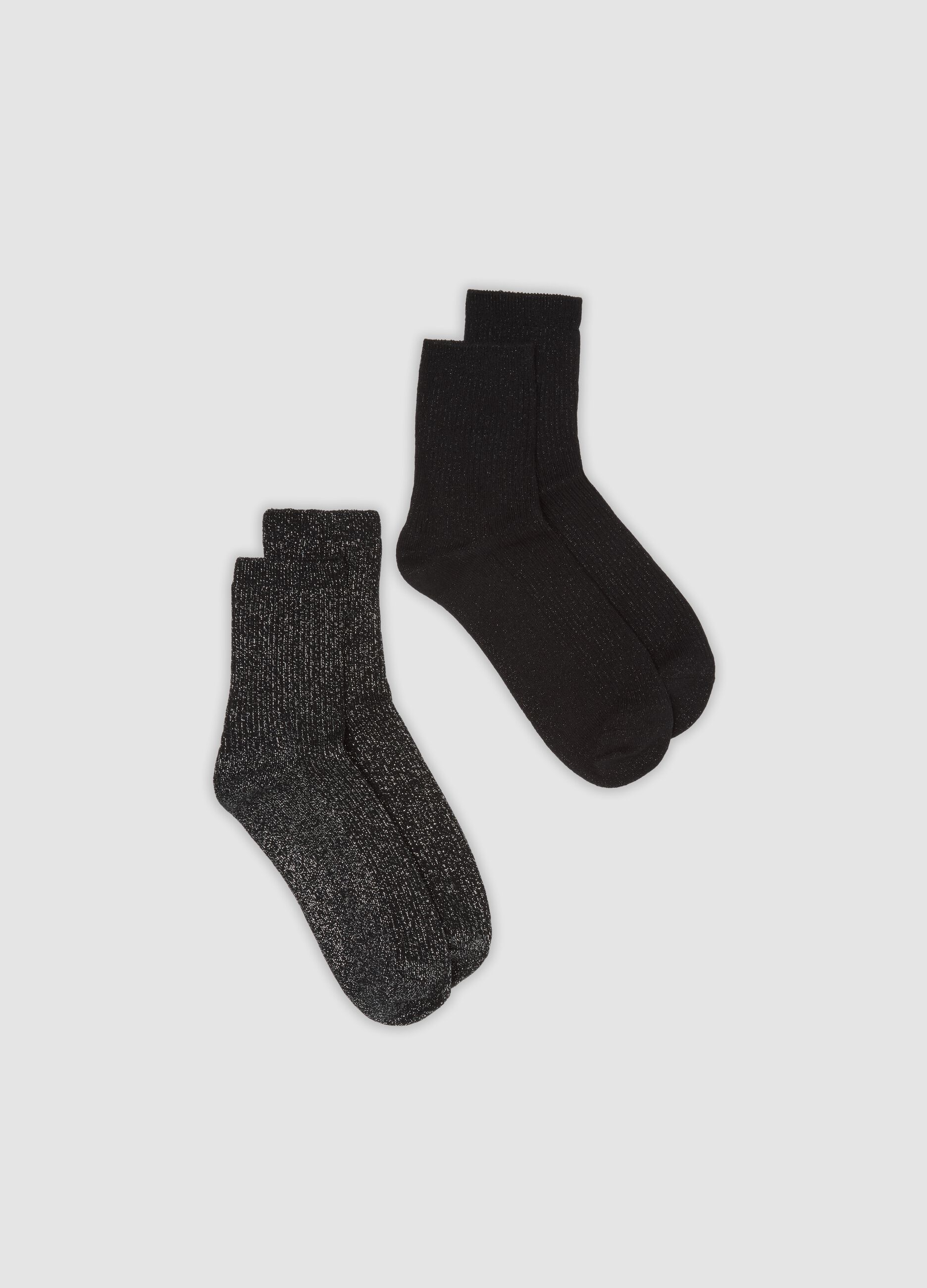 2-pack of black stretch organic cotton socks