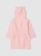 Pink pure cotton baby girls&rsquo; cow bathrobe_1