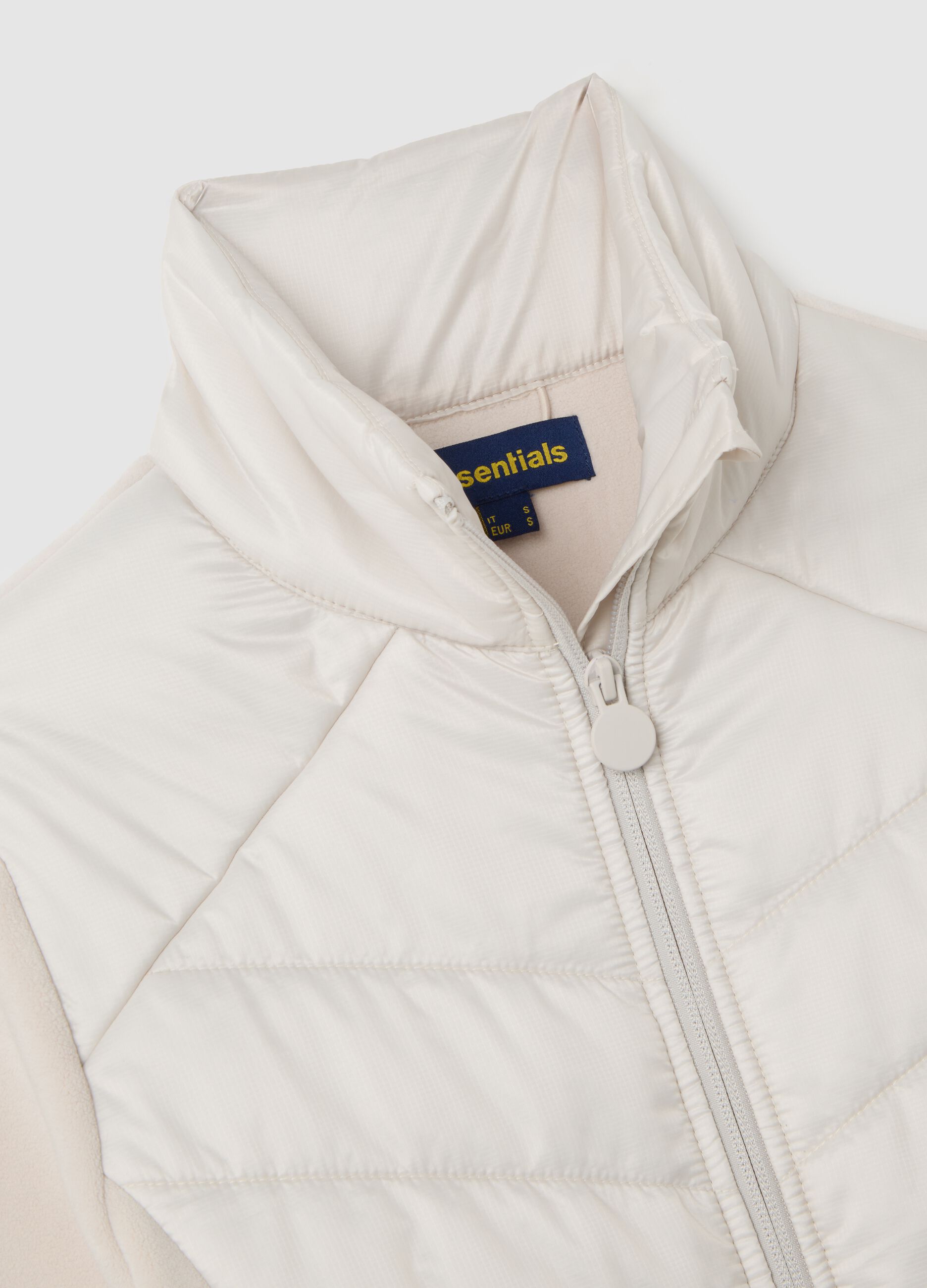 Giacca beige con zip