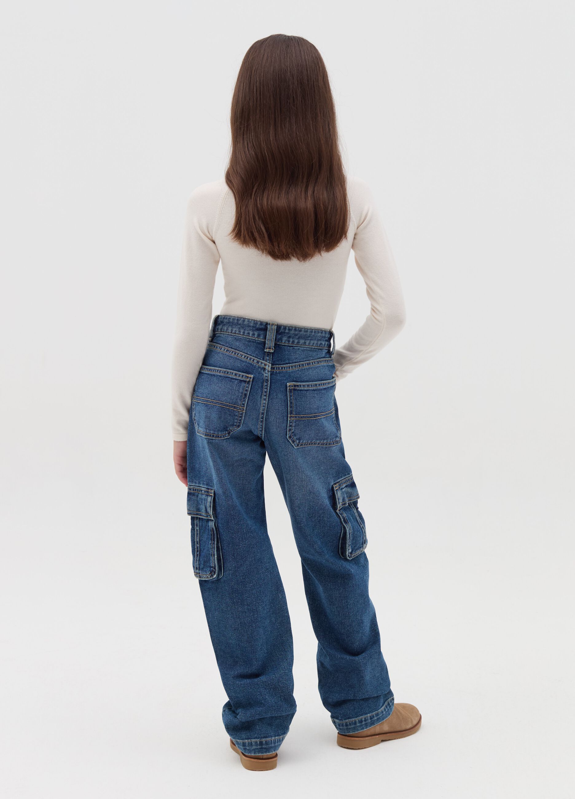 Jeans cargo a gamba larga OVS KIDS da Ragazza OVS