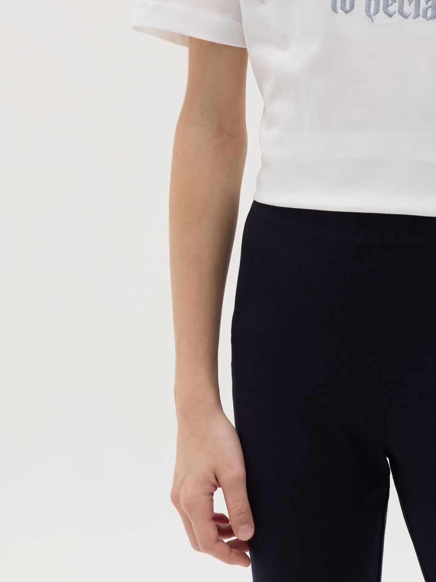 Solid colour stretch leggings_2