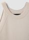 Fitted tank top in beige viscose blend_1